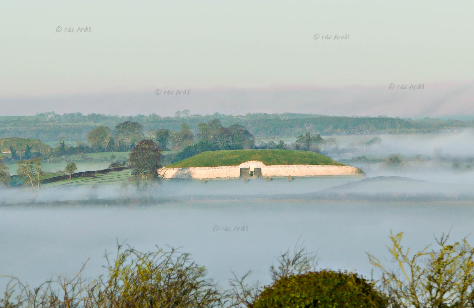 Photo of Newgrange View with Mist - W25575