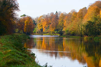 Photograph of Meath Boyne Autmun view of Weir at Ardmulchan - M01357